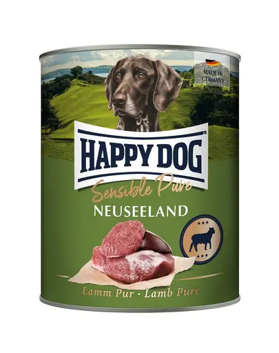 HAPPY DOG Sensible Pure Noua Zeelanda hrana umeda pentru caini cu carne de miel 800 g