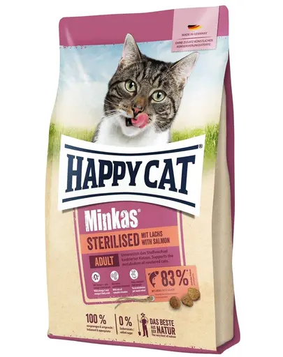 HAPPY CAT Minkas Sterilised somon hrana uscata pisici 10 kg