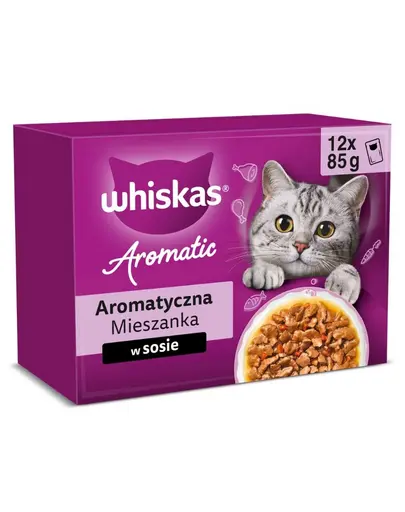 WHISKAS Adult Aromatic Mix 12x85g bucati in sos, hrana umeda pisici