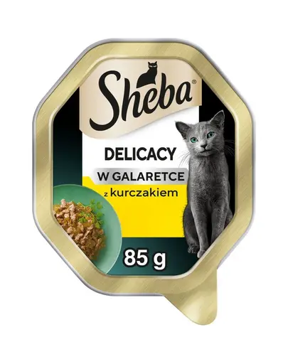 Hrana umeda pisici adulte pui in gelatina SHEBA Delicacy 85 g
