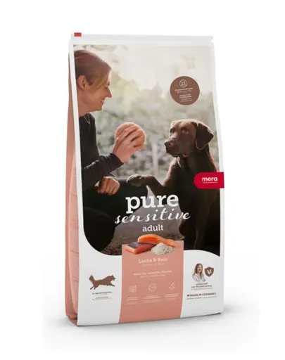 Hrana caini sensibili MERA Pure Sensitive Somon 4 kg digestie usoara si low fat