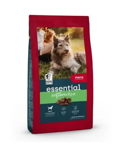 Hrana semi-umeda caini adulti moale MERA Essential Soft Brocken 12,5 kg usor de mestecat