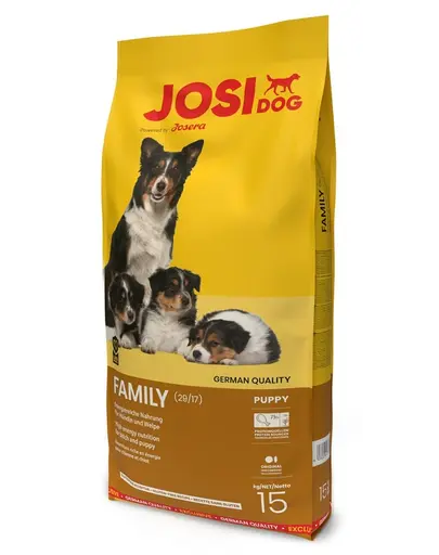 JOSERA JosiDog Family 15 kg hrana catei si femele gestante + 2x900g GRATIS