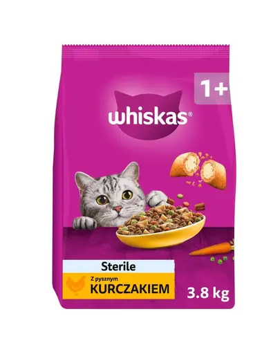 WHISKAS Sterile cu pui delicios 3,8 kg hrana pisici sterilizate