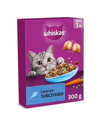 Hrana uscata pisici adulte cu ton WHISKAS 300 g crochete crocante cu interior moale