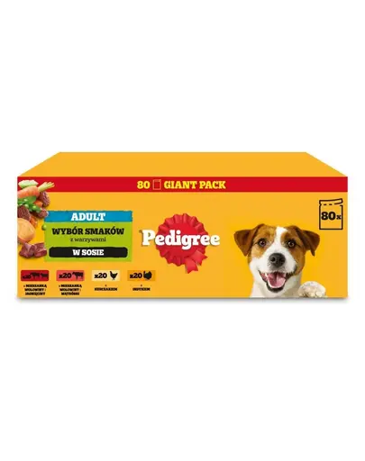 PEDIGREE Adult selectie arome in sos 80x100 g plicuri caini