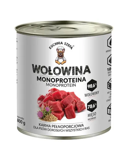KUCHNIA SZEFA Monoproteina vita 800g hrana pentru caini