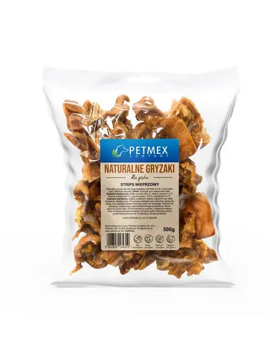 Strips porc caini recompense naturale pentru ros PETMEX 500 g