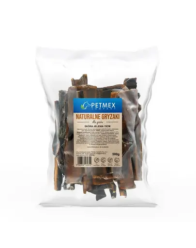 Piele de cerb caini naturala pentru ros igiena dentara PETMEX 500 g