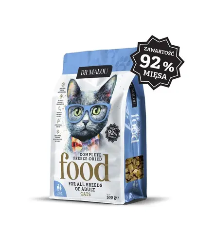 DR MALOU Hrana uscata liofilizata rata cu miel pentru pisici 500 g