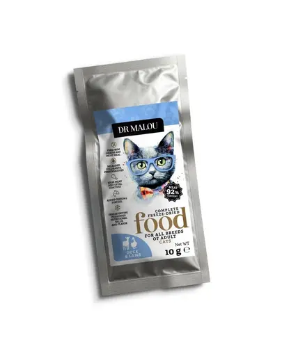 DR MALOU Hrana uscata liofilizata rata cu miel pentru pisici 10 g