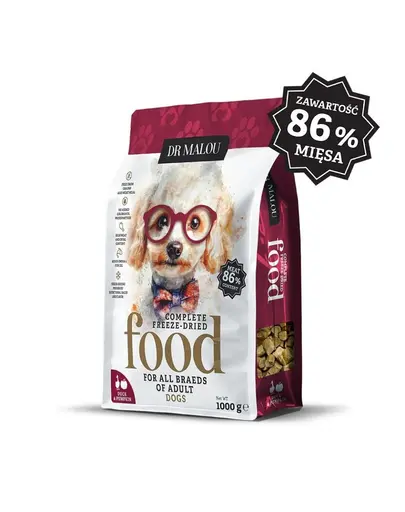 DR MALOU Hrana liofilizata rata cu dovleac 1 kg hrana uscata pentru caini