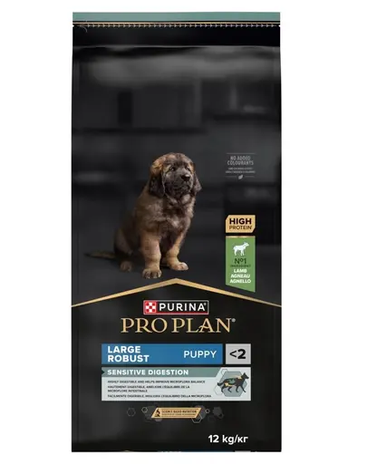 PURINA PRO PLAN Large Robust Puppy Sensitive Digestion cu miel 12 kg hrana catei talie mare