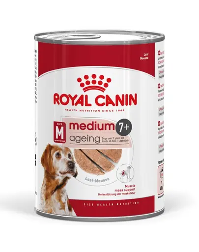 ROYAL CANIN Size Health Nutrition Medium Ageing Loaf 410g hrana tip pate pentru caini seniori de rase medii