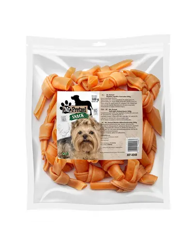 Recompense caini moi cu pui pentru antrenament rapid MR. PRETZEL 500g