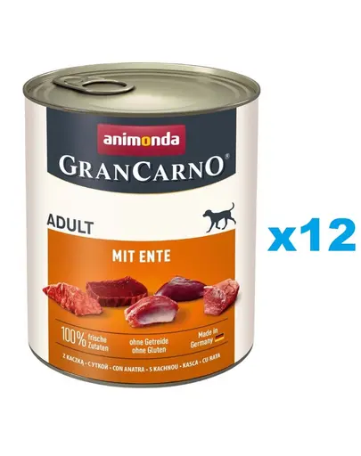 ANIMONDA GranCarno Adult with Duck 12 x 800 g hrana cu rata, caini adulti
