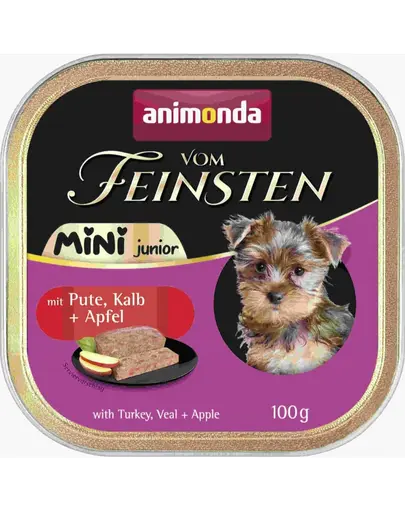 Hrana umeda catei rase mici junior ANIMONDA Mini 100g curcan vitel mar