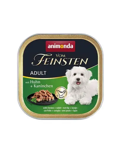 ANIMONDA Vom Feinsten in Sauce Adult hrana umeda in sos pentru caini cu pui si iepure 150 g