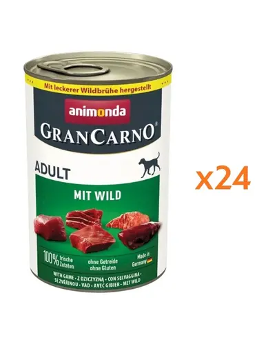ANIMONDA GranCarno Adult vanat 24x400g conserva pentru caini 24x400g