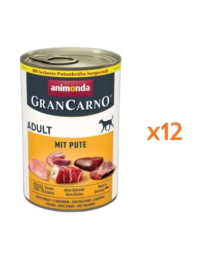 ANIMONDA GranCarno Adult curcan hrana umeda pentru caini 12 x 800 g