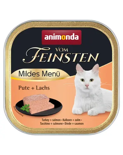 ANIMONDA Vom Feinsten Mild hrana umeda tip pate pentru pisici cu curcan si somon 100 g