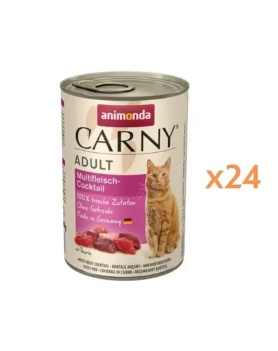 ANIMONDA Carny Adult hrana umeda pisici cocktail de carne 24x85 g