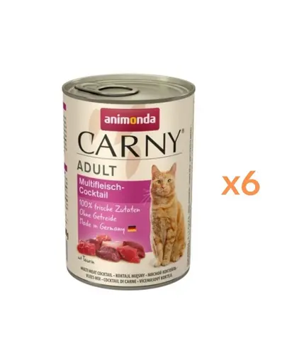 ANIMONDA Carny Adult hrana umeda pisici cocktail de carne 6x85 g