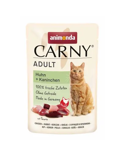 ANIMONDA Carny Adult hrana umeda pentru pisici cu pui si iepure 85 g