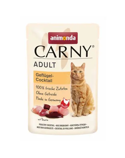ANIMONDA Carny Adult hrana umeda pentru pisici cu cocktail de pasare 85 g