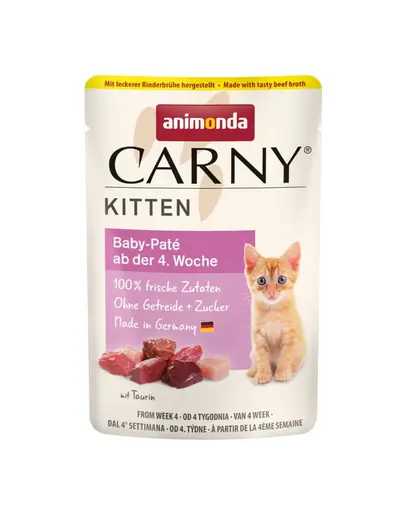 ANIMONDA Carny Kitten Pouch Baby pate 85 g hrana umeda pentru pui de pisica