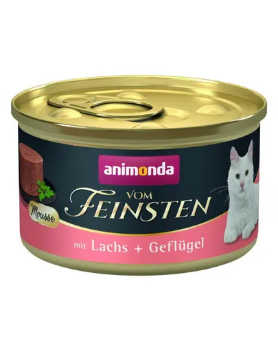 ANIMONDA Vom Feinsten Mousse hrana umeda tip mousse pentru pisici cu somon si pasare 85 g