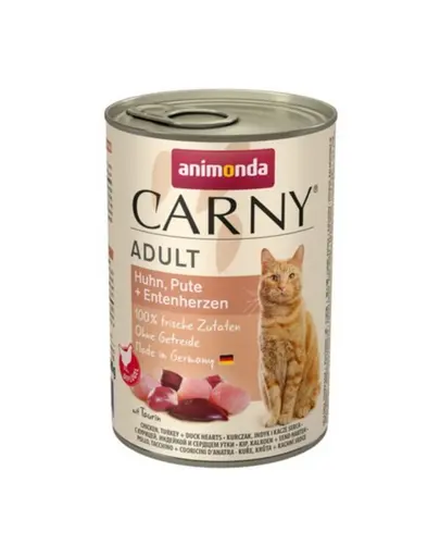 ANIMONDA Carny Adult pui, inimi de curcan si rata 24 x 400 g