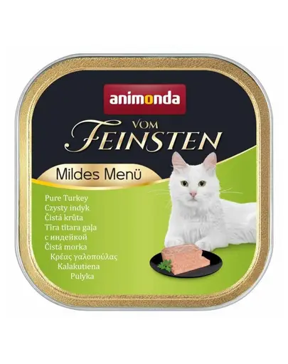 ANIMONDA Vom Feinsten Mild Menu hrana umeda tip pate pentru pisici cu curcan 100 g