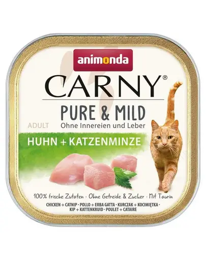 ANIMONDA Carny Pure & Mild Hrana umeda pentru pisici cu pui si iarba-matei 100 g