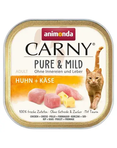 ANIMONDA Carny Pure & Mild Hrana umeda pentru pisici cu pui si branza 100 g