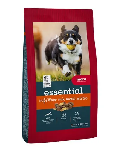 Hrana caini activi MERA Essential Mix Menu Active 12,5 kg energie ridicata si varietate
