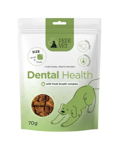 PAKA ZWIERZAKA PEPE Vet Dental Health 70 g gustari functionale pentru sanatatea dintilor la caini
