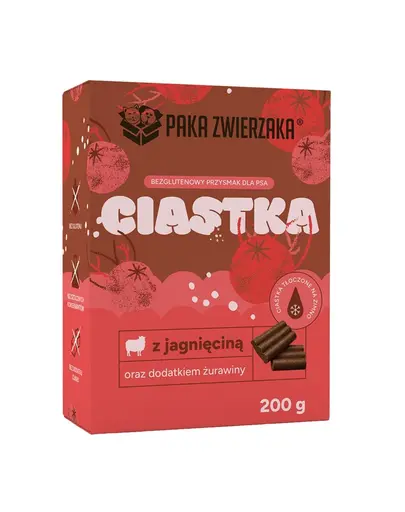 PAKA ZWIERZAKA biscuiti cu miel si merisoare 200 g gustari pentru caini