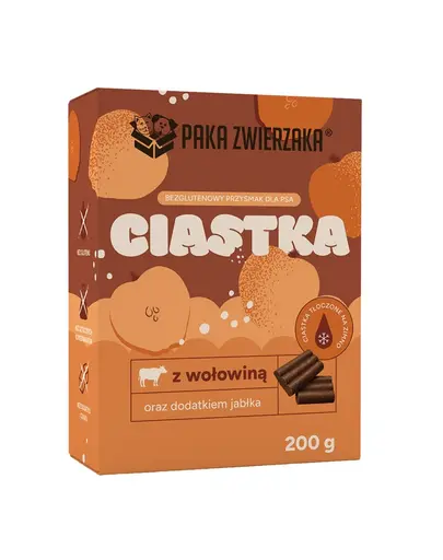 PAKA ZWIERZAKA Biscuit cu carne de vita si mar 200g gustari pentru caini