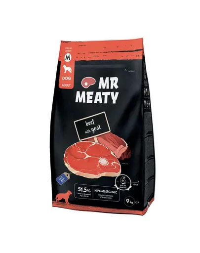 Hrana uscata caini adulti digestie sensibila vita si capra MR MEATY 9 kg