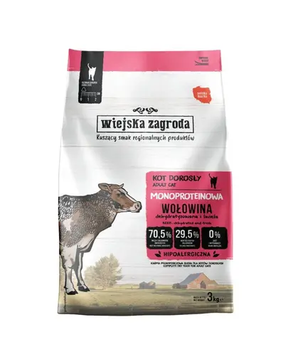 WIEJSKA ZAGRODA Monoproteica Vita, hrana uscata pentru pisici 3 kg