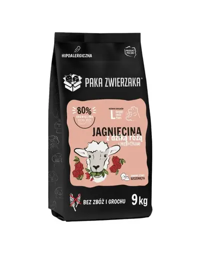 PAKA ZWIERZAKA Hrana uscata pentru catei cu miel si maces Puppy L 9 kg
