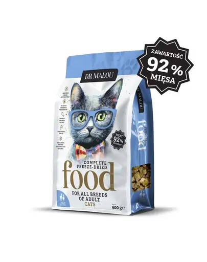 DR MALOU Hrana uscata liofilizata rata cu miel pentru pisici 2x500 g
