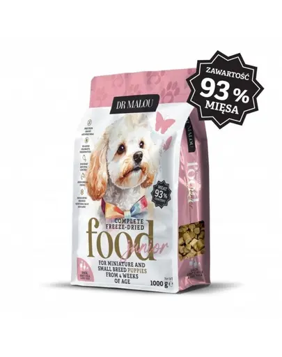 DR MALOU Puppies Hrana liofilizata rata cu lapte de capra si galbenus 2x1 kg