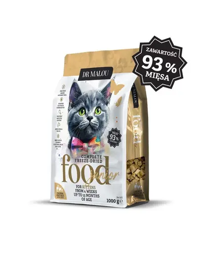 DR MALOU Hrana uscata liofilizata cu pui, lapte de capra si galbenus pentru pisoi 2x1 kg