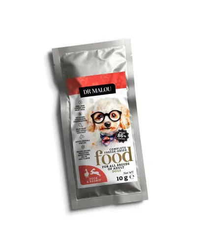 DR MALOU Hrana liofilizata rata cu iepure 2x10 g hrana uscata pentru caini