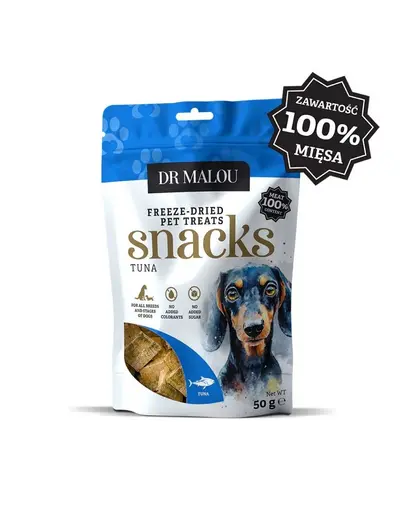 DR MALOU recompense pentru caini, cuburi din carne de ton 100% liofilizate 2x50 g