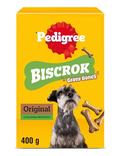 PEDIGREE Biscrok Gravy Bones 400 g biscuiti crocanti pentru caini