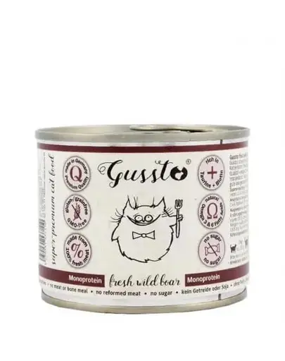 GUSSTO Cat Fresh Wild Boar CARNE PROASPATA DE MISTRET 200 g