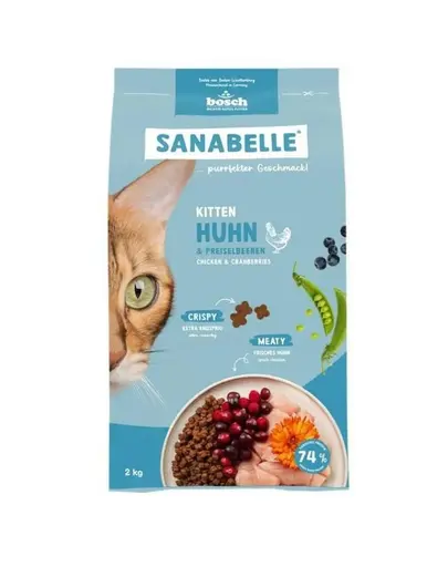 SANABELLE Kitten 2 kg hrana cu pui pentru pisoi si pisici gestante si lactante